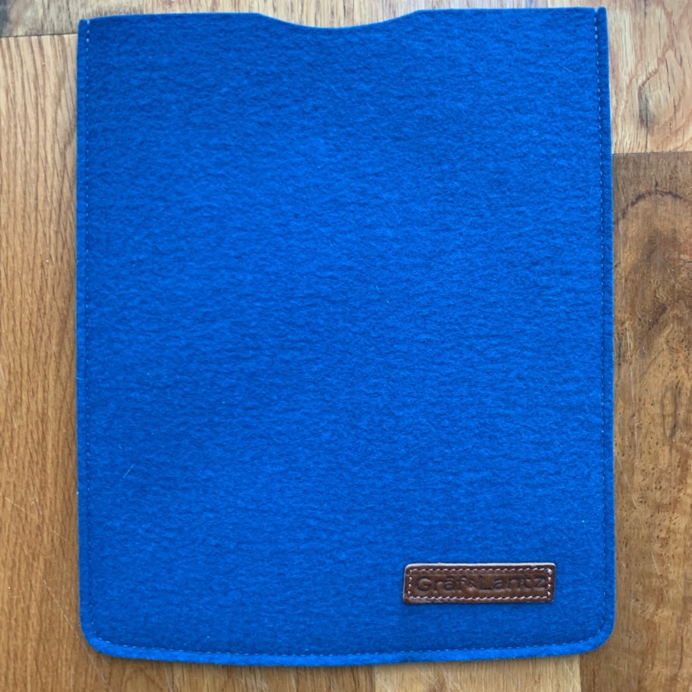 Graf Lantz Blue Felt iPad Sleeve